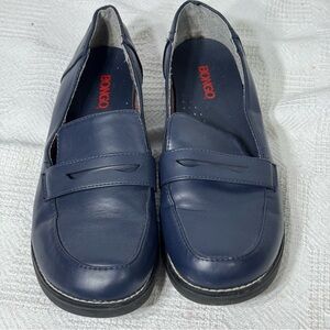 BONGO Women's Penny Loafer Oxford Dress Shoes Navy Blue‎ Size 8 Medium